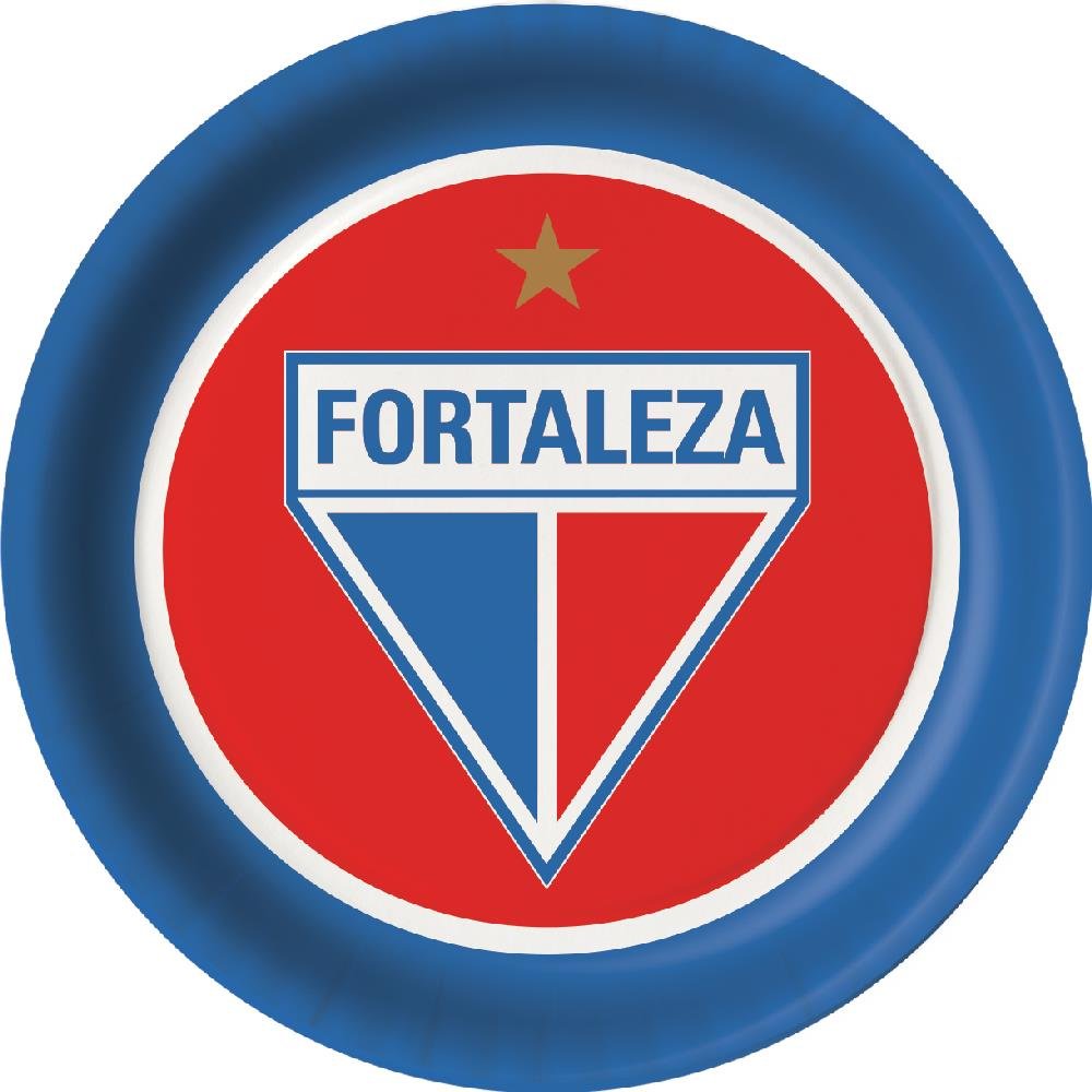 Prato Fortaleza Oficial - Embalagem com 8 unidades.