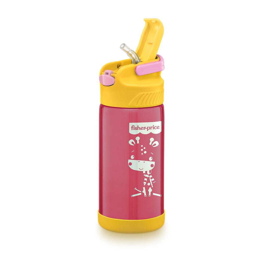 Copo Termico Aço Inox Hot & Cold Rosa Cupcake 400ml 12+ Meses Fisher Price - BB1023
