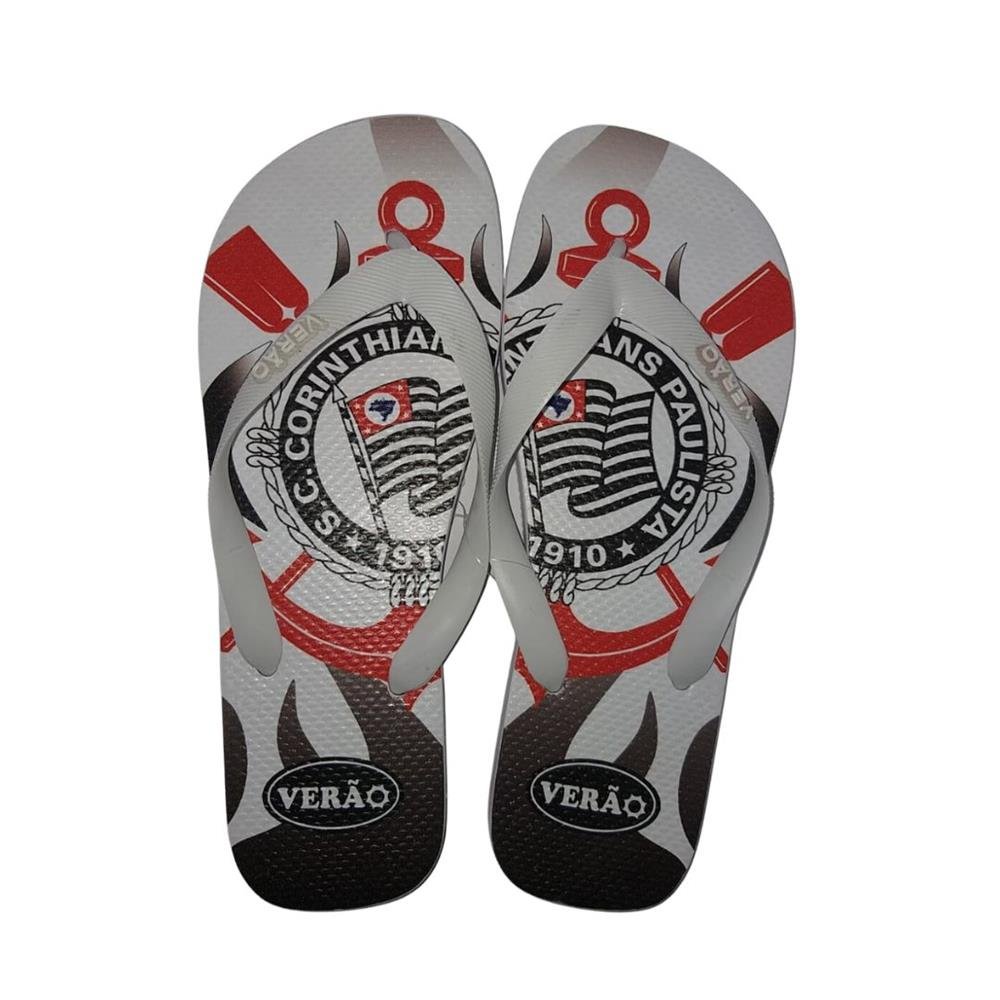 Chinelo Masculino Adulto Verao Corinthians 39/40 1X1