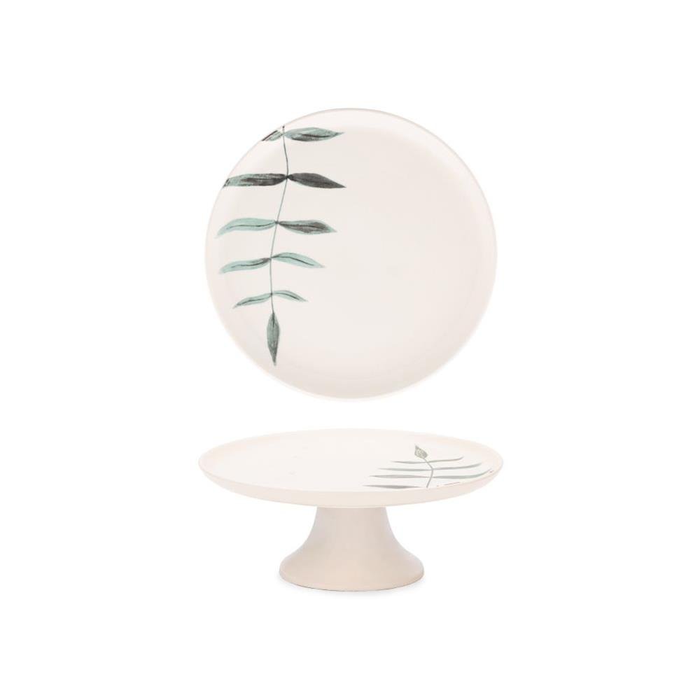Boleira Ceramica 26cm Flat Samambaia Oxford
