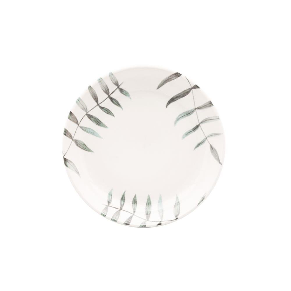 Prato Fundo Ceramica 20,5cm Flat Samambaia Oxford
