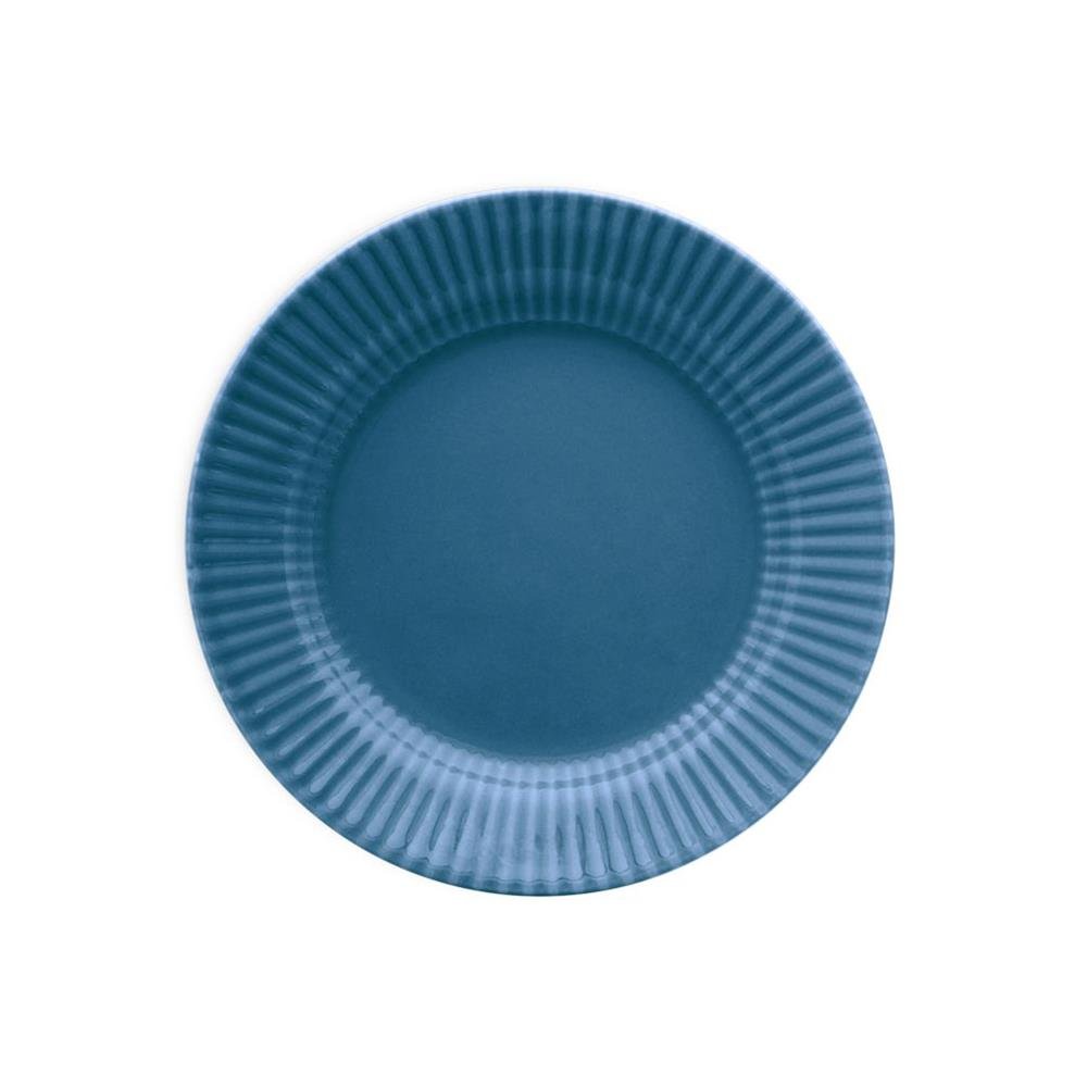 Prato Raso Ceramica 24cm Canele Azul Biona