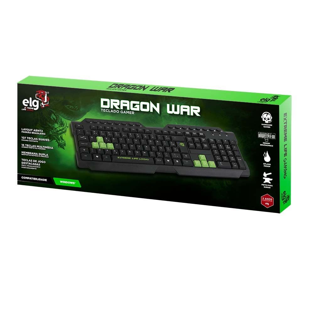 Teclado Gamer Dragon War - TGDW