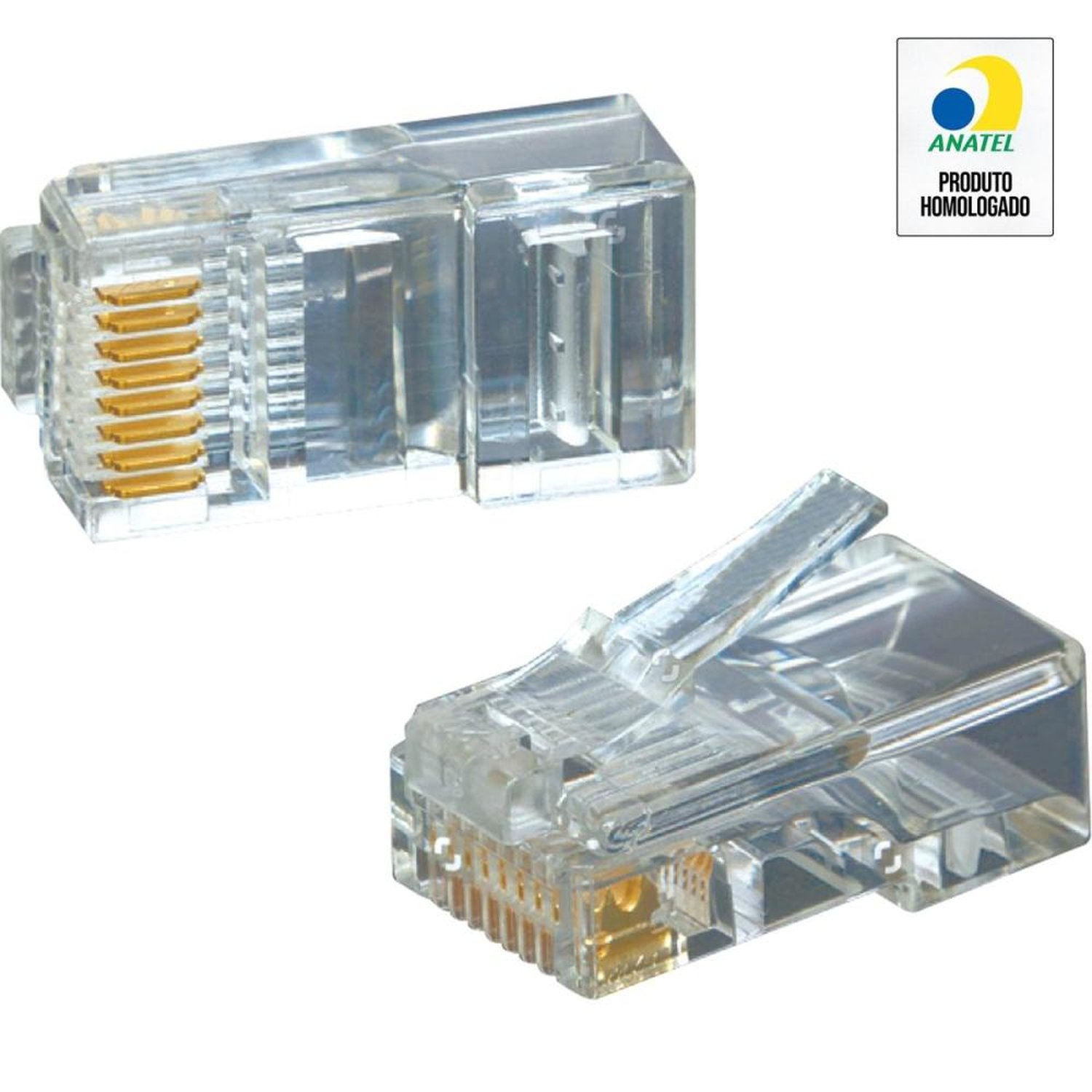 Conector CAT.5E RJ45 Macho Nexans - Pacote com 10 unidades