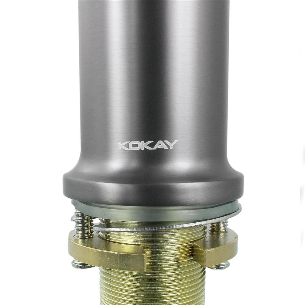 Torneira Luxo Lavatório Monocomando Bica Móvel 3 Jatos Cinza - KOKAY