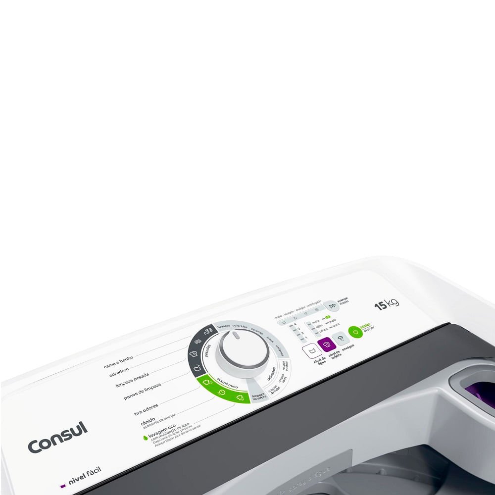 Lavadora de Roupas Consul 15Kg com Lavagem Econômica e Ciclo Edredom Branca CWH15AB ¿ 220 Volts