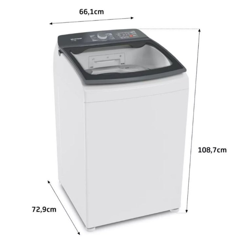 Lavadora Automática Brastemp 17 Kg BWK17AB - 480W, Branca, 110V