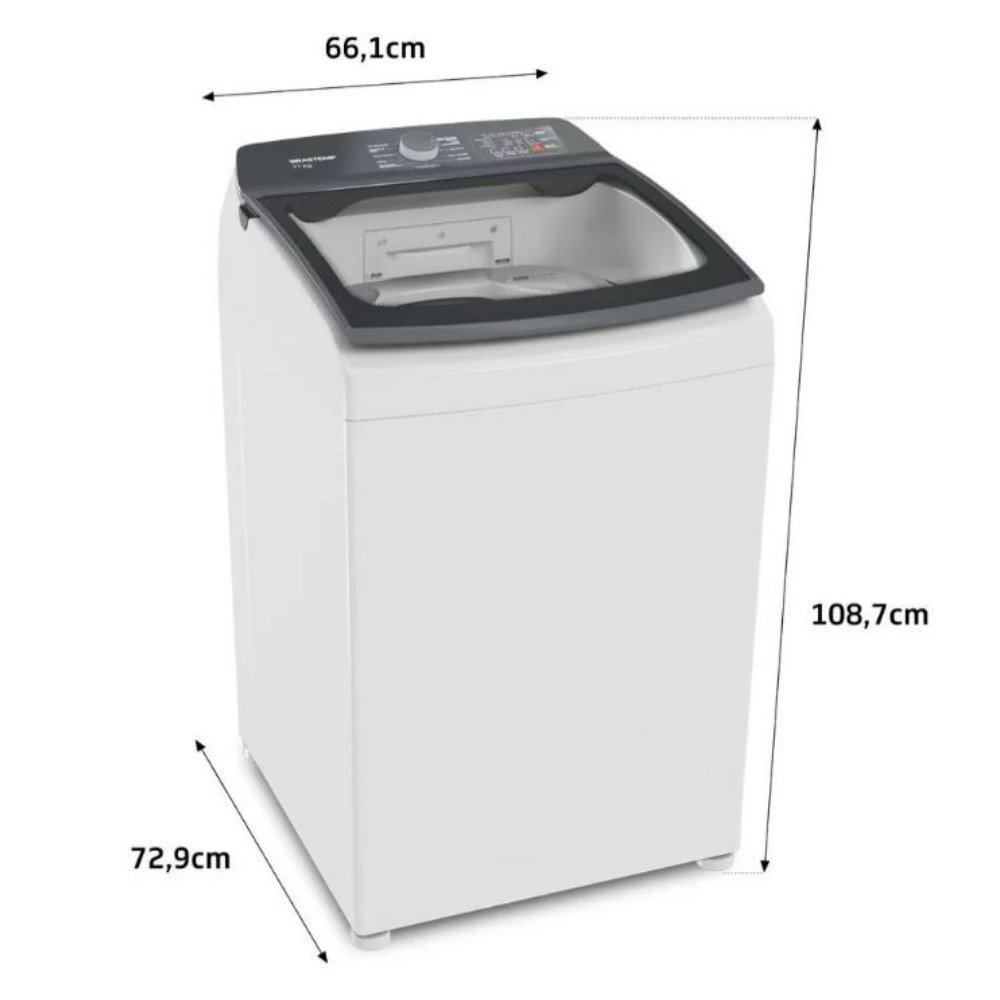 Lavadora Automática Brastemp 17 Kg BWK17AB - 480W, Branca, 220V