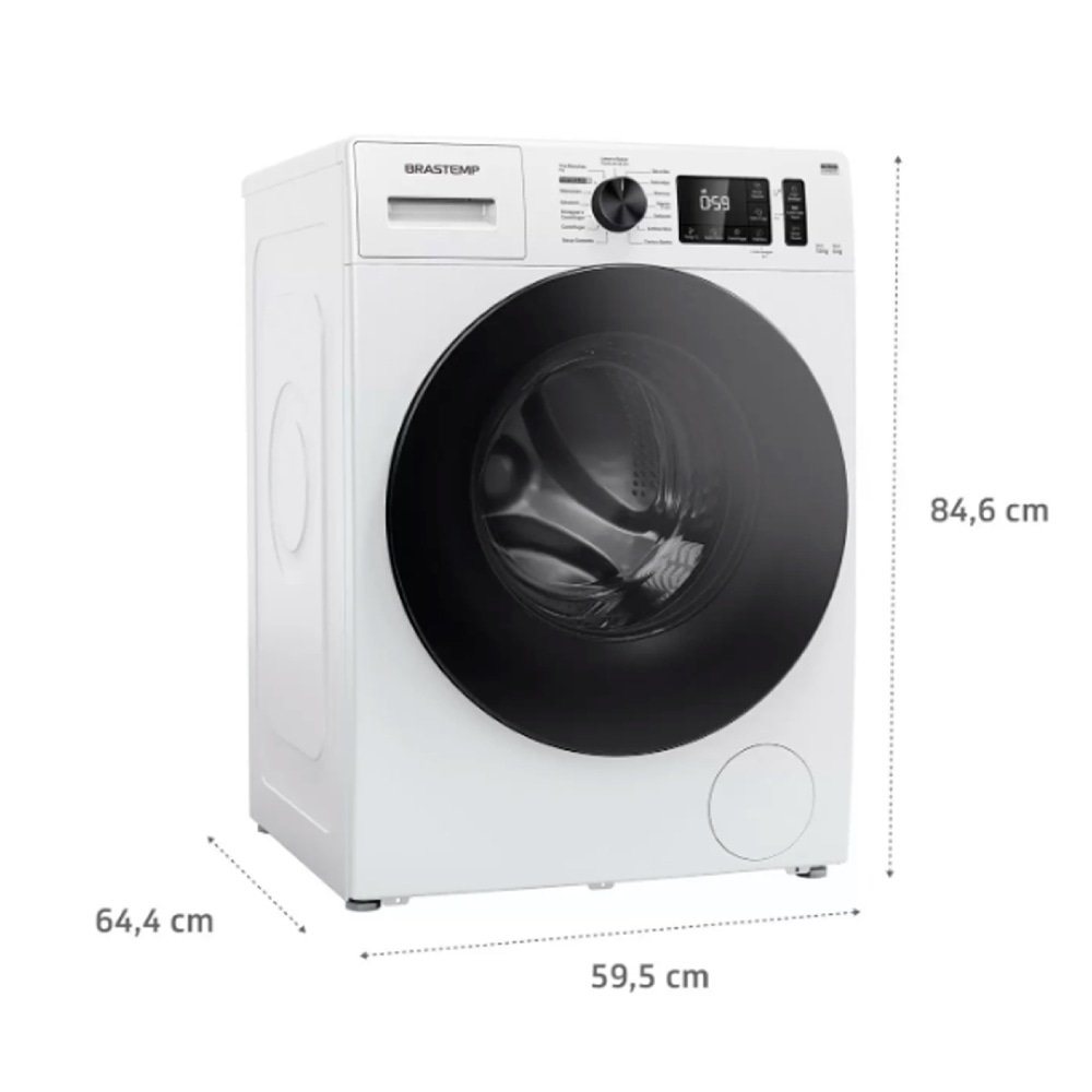 Lavadora e Secadora Brastemp 10 Kg BNC10A - 24 Ciclos, Branca, 220V