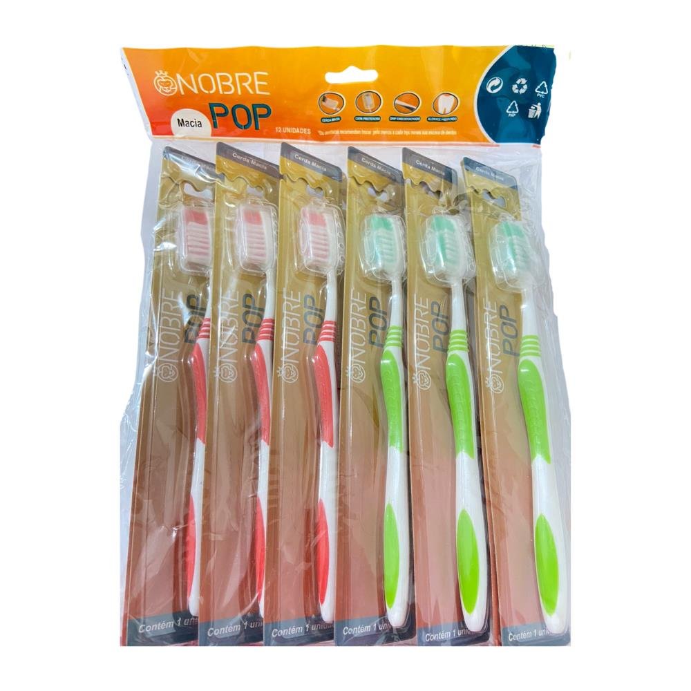 Escova De Dente Com Capa Protetora Sortidas Nobre Pop