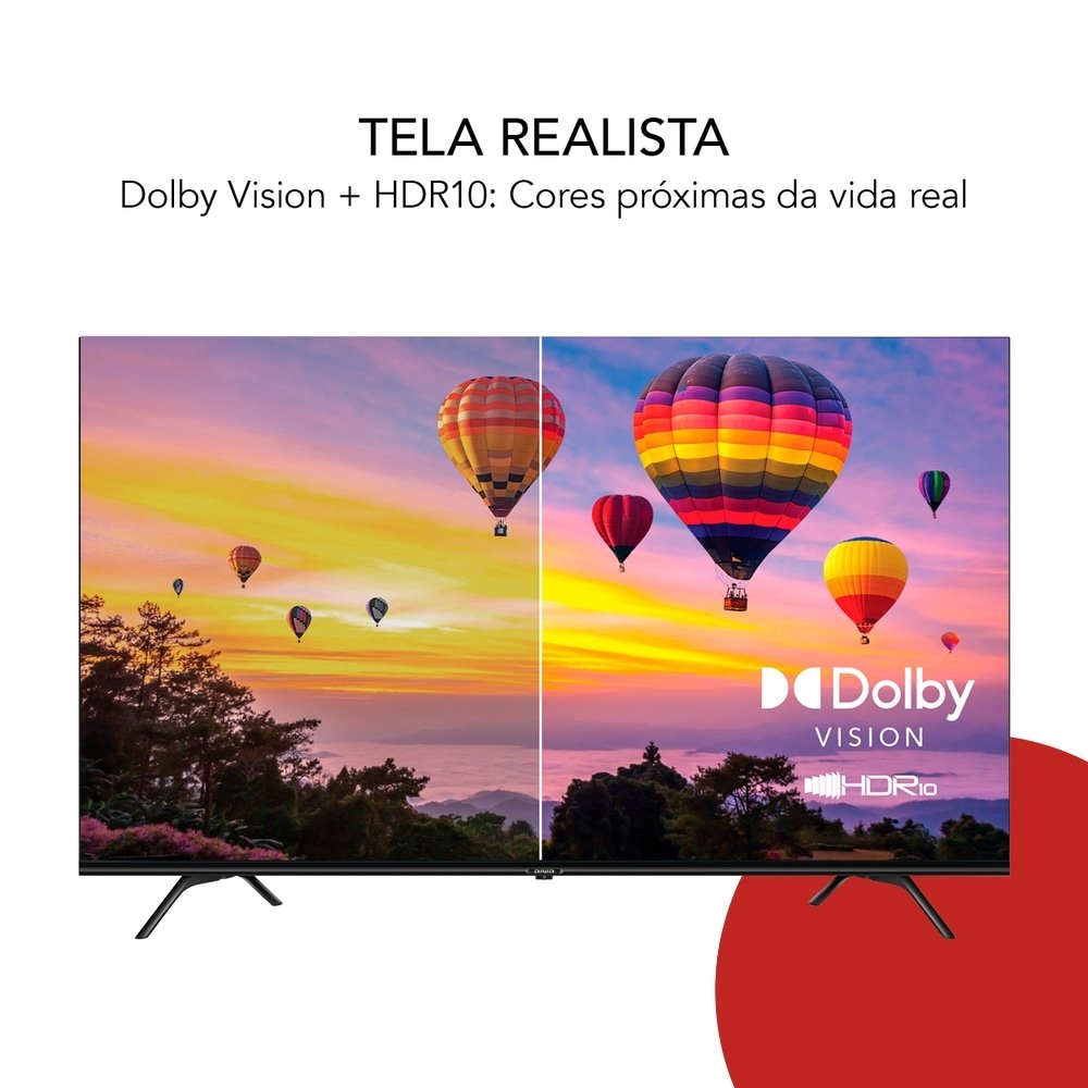 Smart TV Led 65" Aiwa AWS-TV-65-BL-01-G - 4K UHD com Wi-Fi, 2 USB, 4 HDMI, Google TV, Dolby Vision