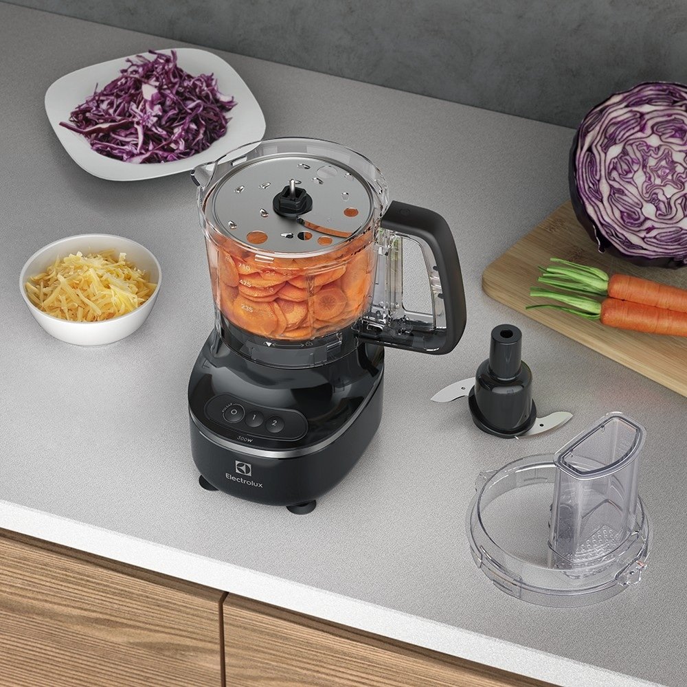 Processador de Alimentos Electrolux Efficient EFP500 - 2 Velocidades + Pulsar, 300W, Preto, 220V