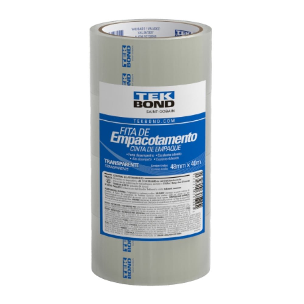 Fita Empacotamento Tekbond Transparente 48MMX40M