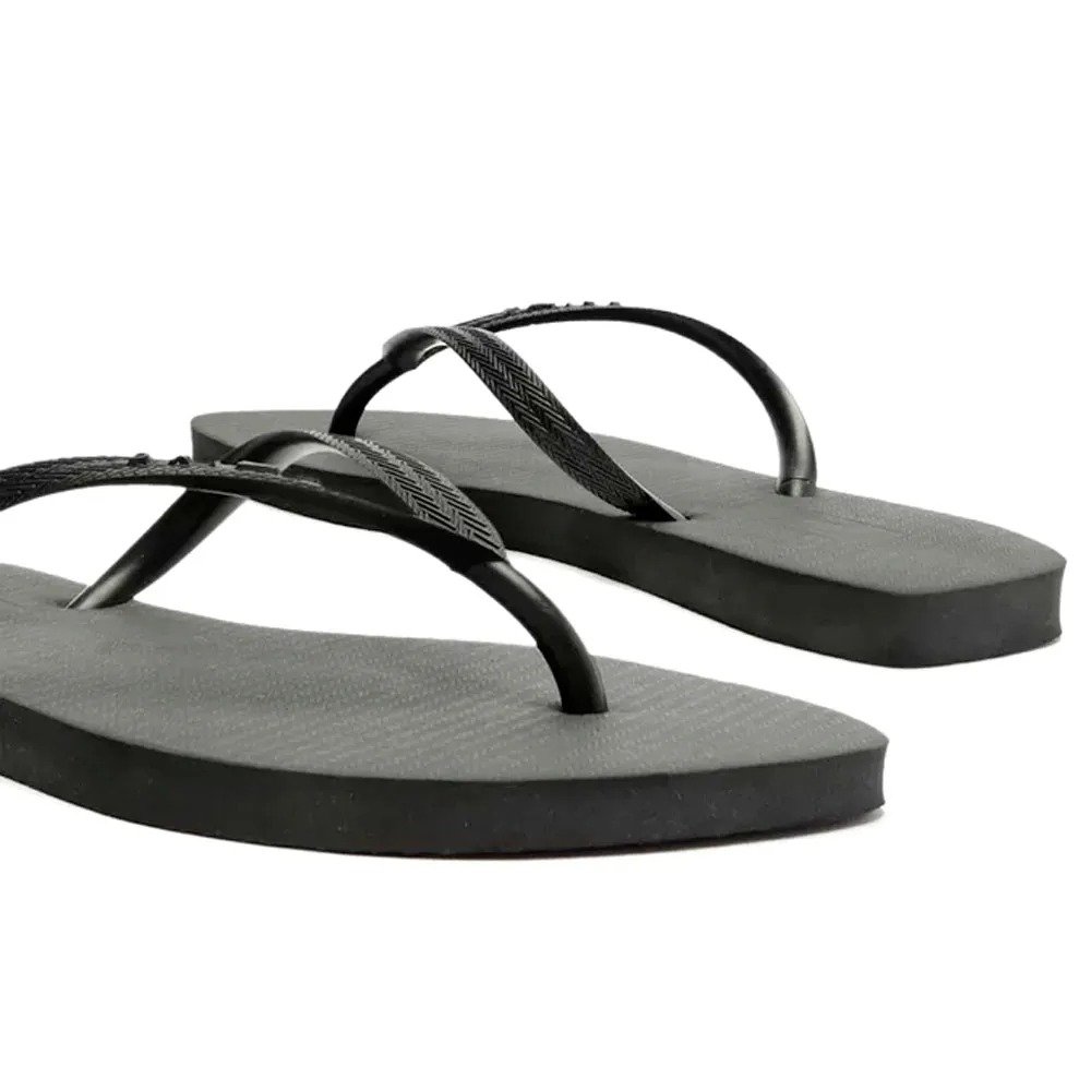 Chinelo Arezzo Brizza Z19062 0001 0002u 33-40 Preto com 12 Pares