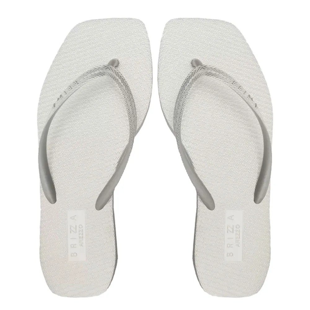 Chinelo Arezzo Brizza Z19027 0010 0002u 33-40 Prateado Jelly com 12 Pares