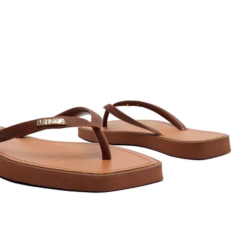 Chinelo Arezzo Brizza Z19027 0001 0013u 33-40 Marron Chocolate Jelly com 12 Pares