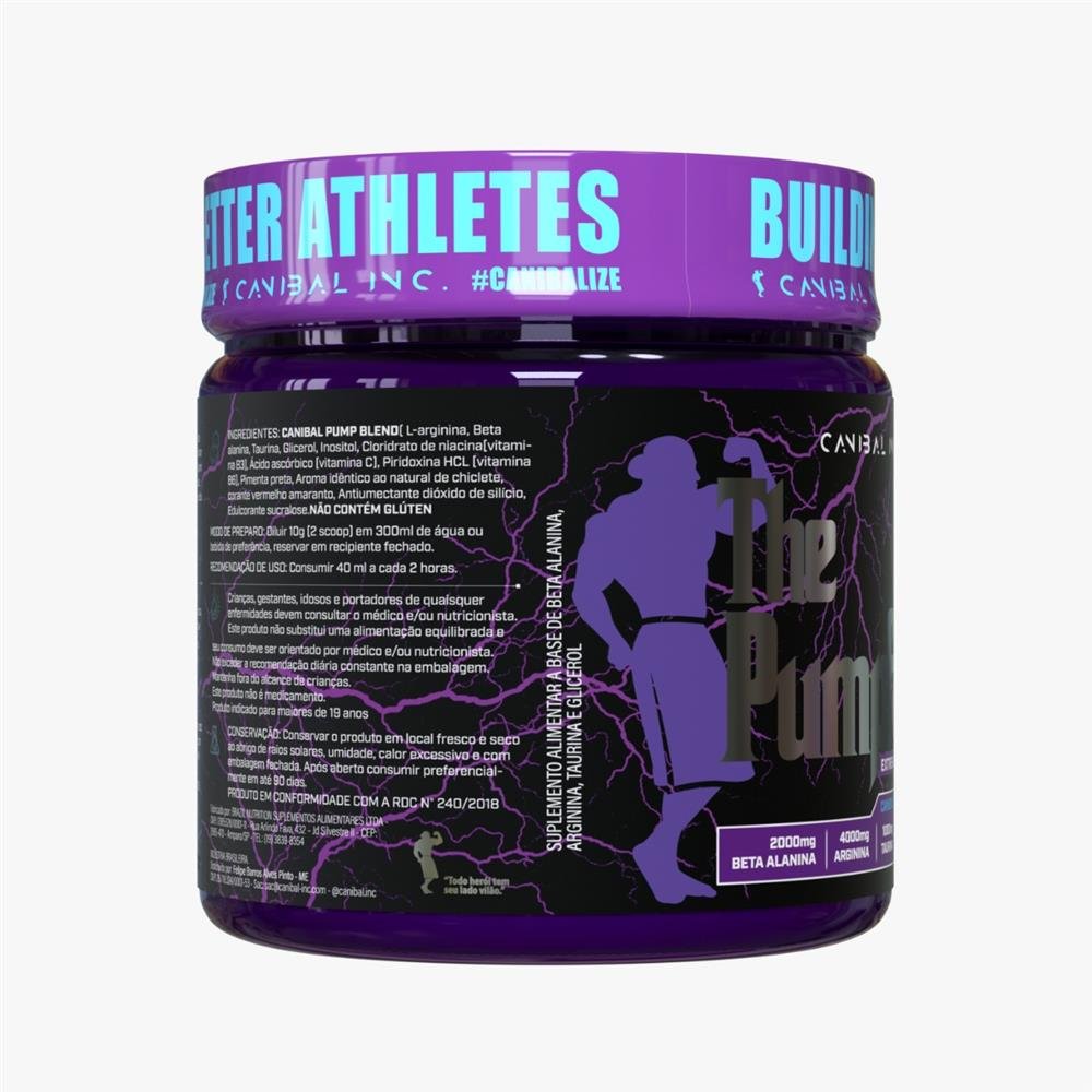 Pre Treino Sem Cafeina The Pumpfather 300g Sabor Chiclete - Canibal Inc