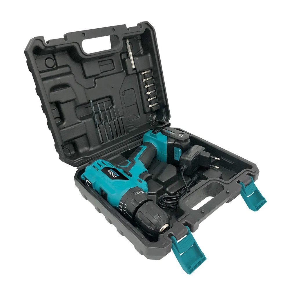Furadeira e Parafusadeira Philco PPF12M - Force, 12V com Acessórios e Maleta Bivolt
