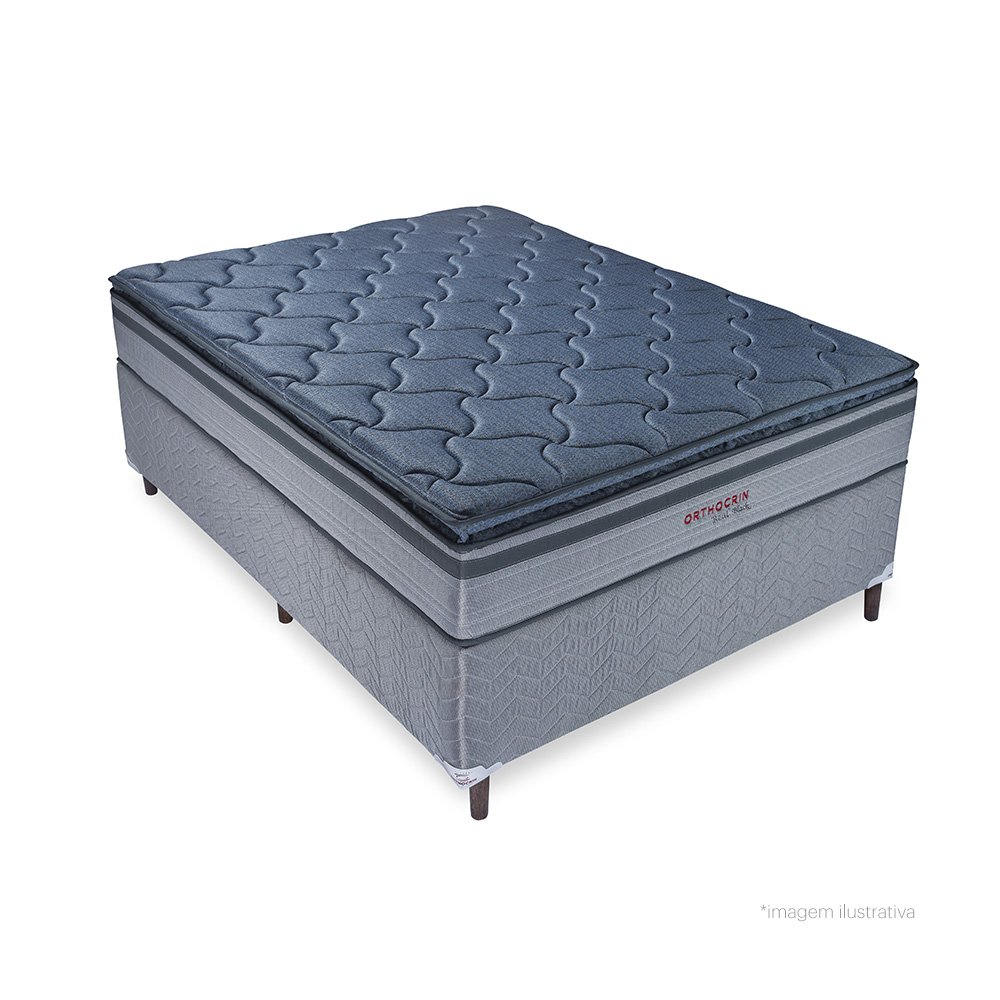 Colchão Orthocrin Real Black de Molas Pillow Top Viúva 110x200x30