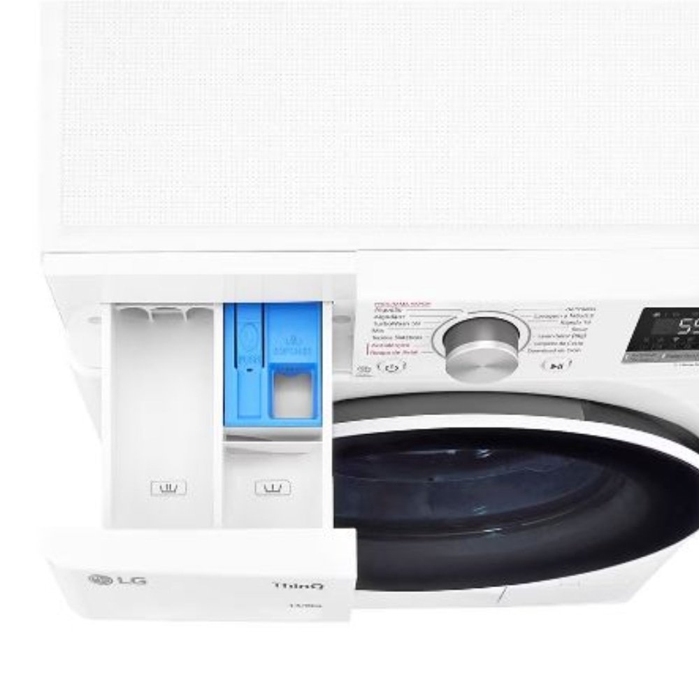 Máquina de Lavar Roupas 14Kg LG CV5014WC4A - Lava e Seca, Branco, 220V