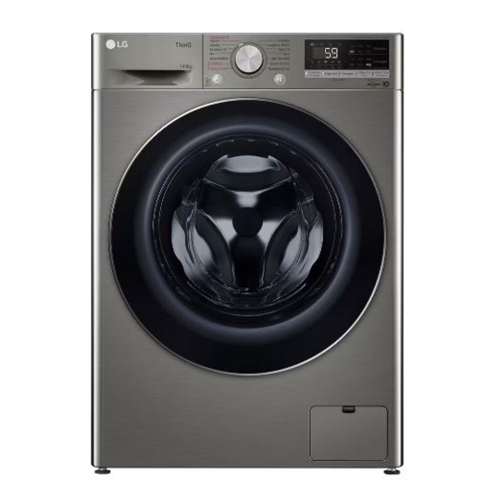 Máquina de Lavar Roupas 14Kg LG CV5014PC4 - Lava e Seca, Inox, 110V