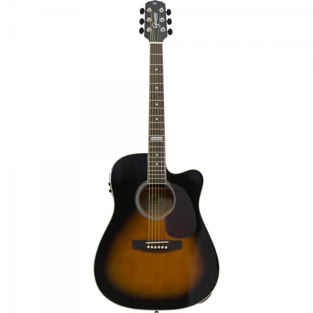 Violão Giannini GF1D CEQ Eletroacustico Aço 3 Tons Sunburst