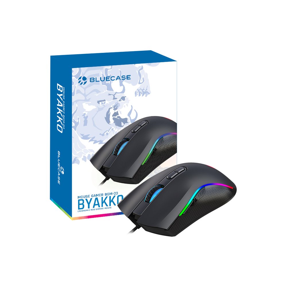 Mouse Gamer Byakko Usb BGM-03 Led Rgb / 10000DPI 7 Botões
