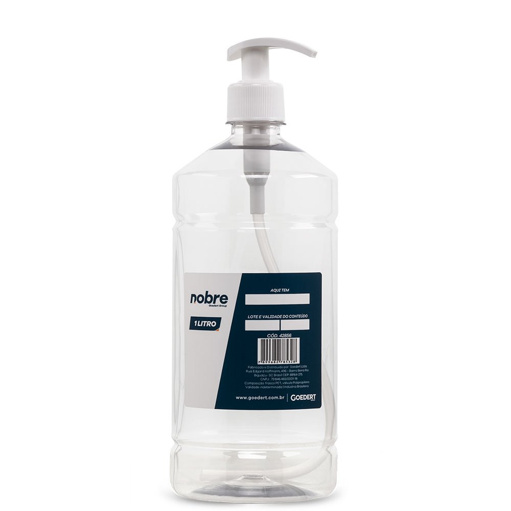 Frasco Com Valvula Pump 1 Litro para Alcool ou Sabonete Nobre