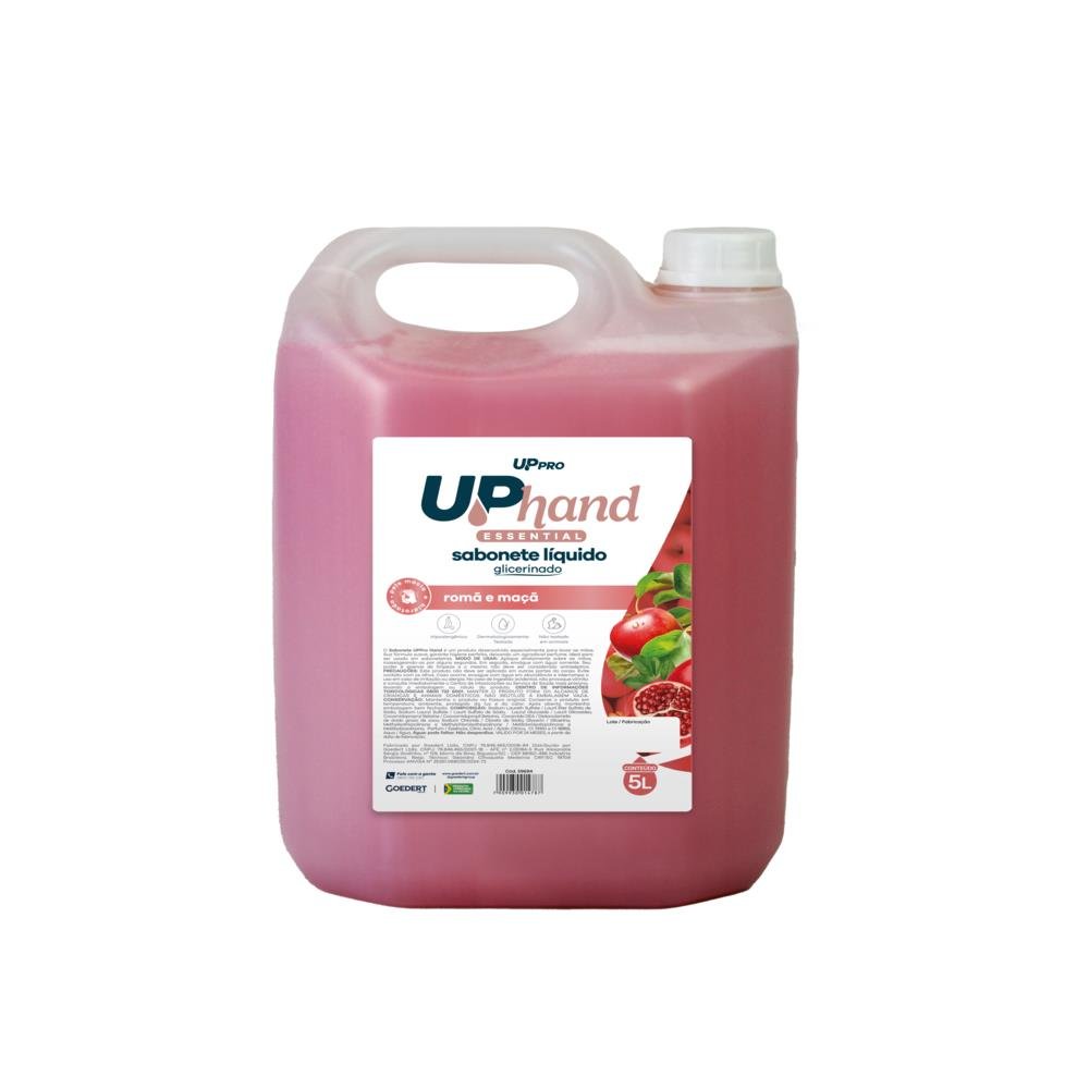 Sabonete Liquido Glicerinado 5 Litros Vermelho Roma e Maça Up Hand Up Pro