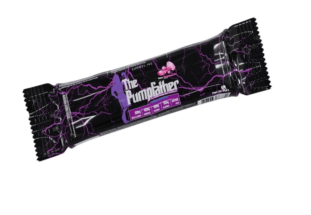 Pre Treino Sem Cafeina Display Sache 10g Pumpfather Chiclete 30 Unidades Canibal Inc