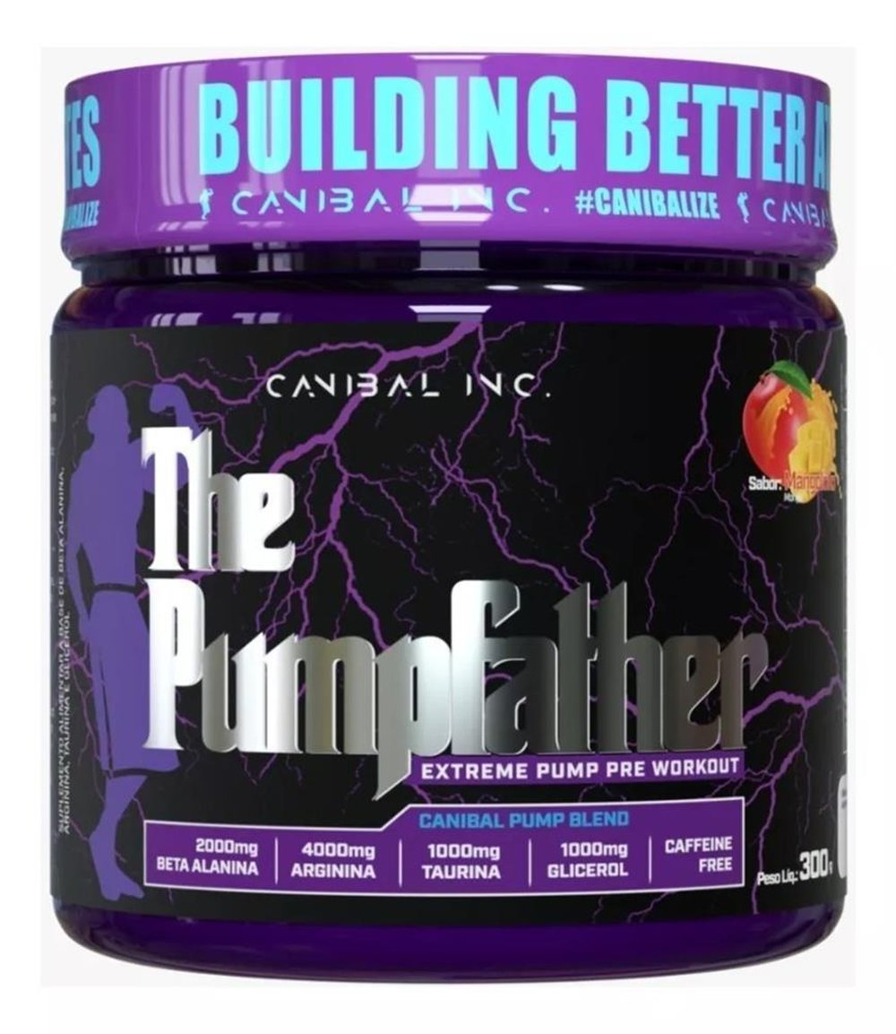 Pre Treino Sem Cafeina The Pumpfather 300g Sabor Mangoloco Canibal Inc