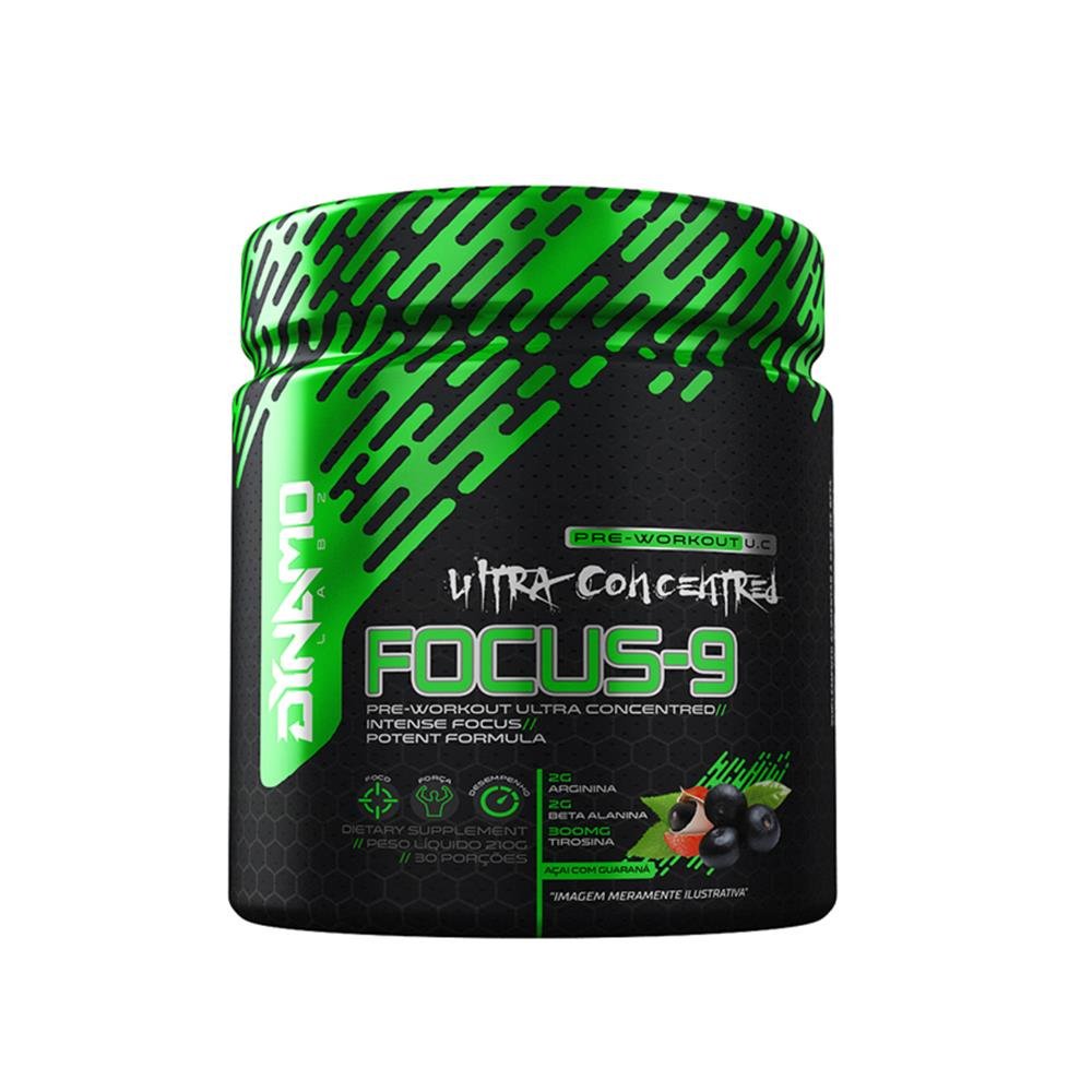 Pre Treino Focus-9 210g Sabor Açai Com Guarana Dynamo Labz