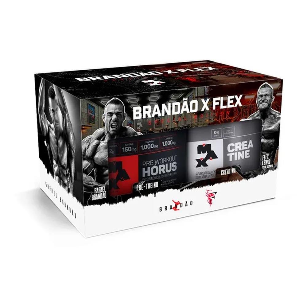 Pre Treino Promopack Brandão x Flex - Max Titanium Frutas Vermelhas 300g + Creatina