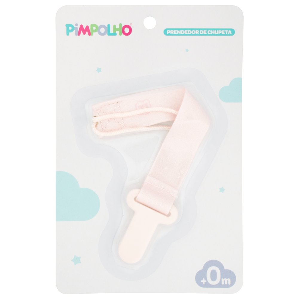 Kit Prendedor De Chupeta 14Cm Com Espaço Para Nome Feminino Pimpolho Com 4 Unidades.