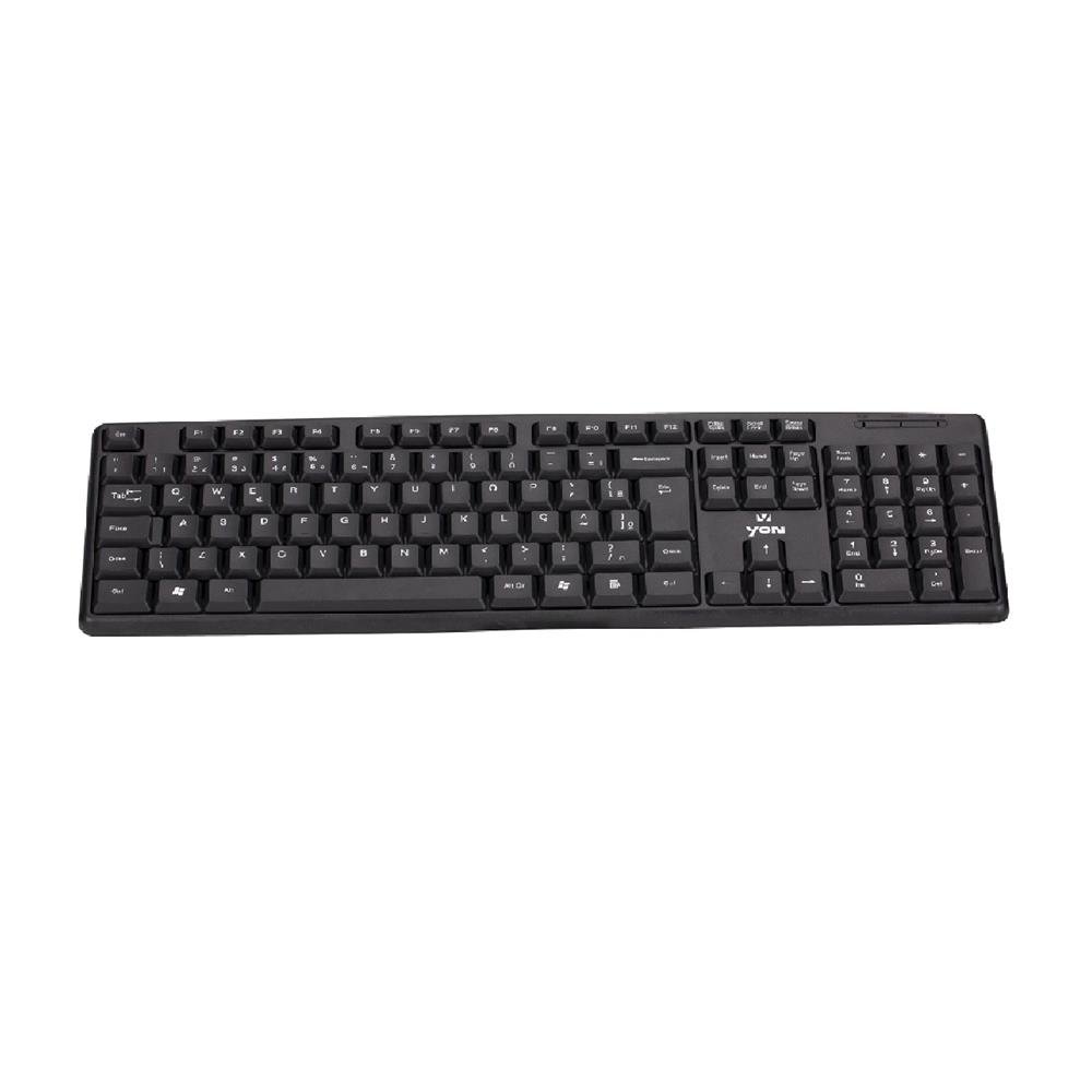 Teclado Yon KM-101, USB, ABNT2, Preto