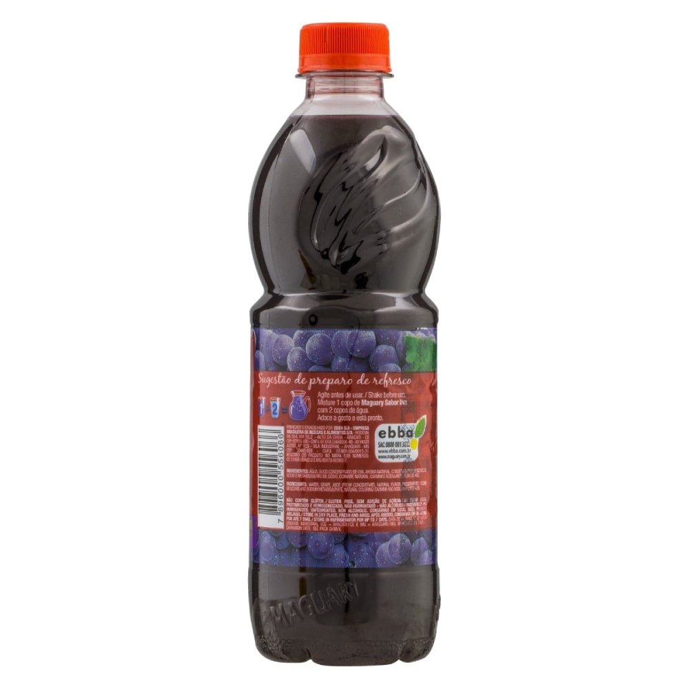 Suco Maguary Concentrado Uva Pet 500ml - Embalagem 12 Unidades