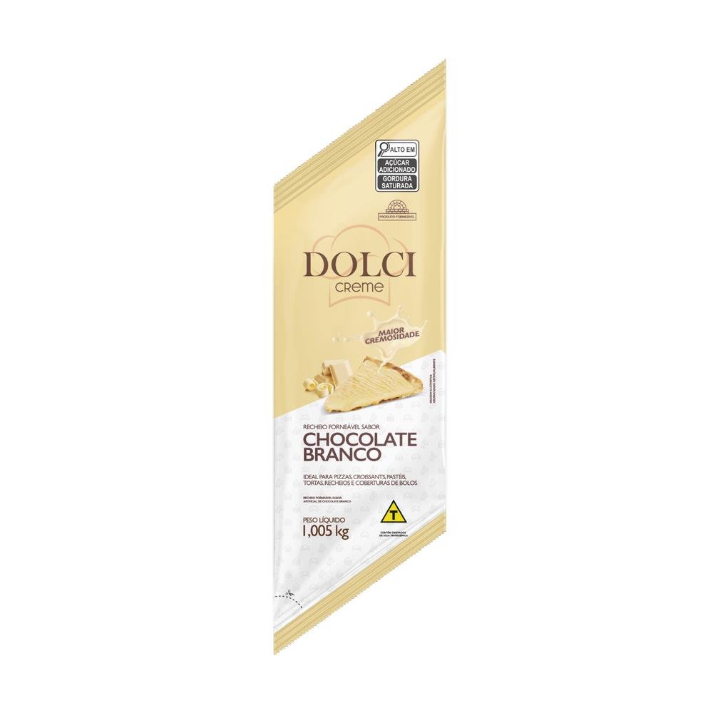 Recheio Chocolate Branco Bisnaga 1,005kg Dolce Creme