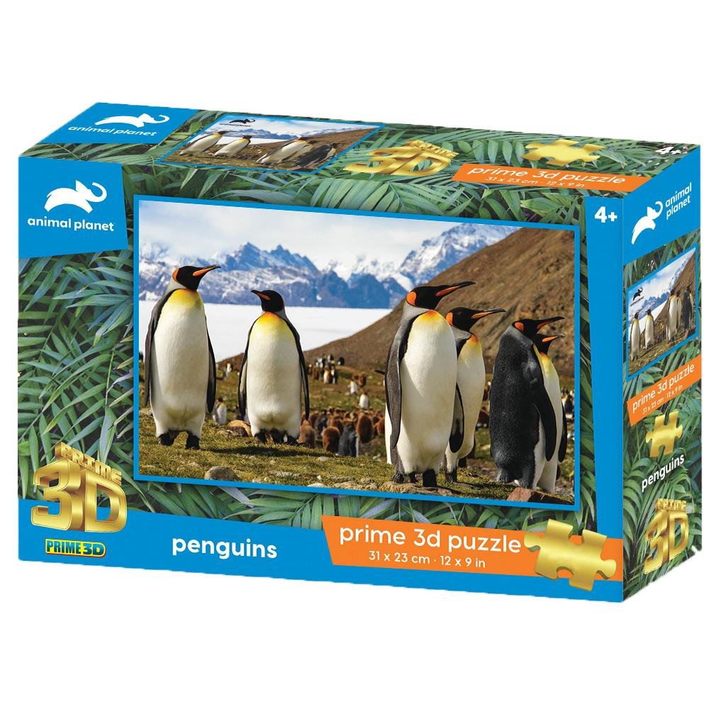 Quebra-Cabeça 3D Animal Planet Familia Pinguim 100 Peças Multikids - BR2116