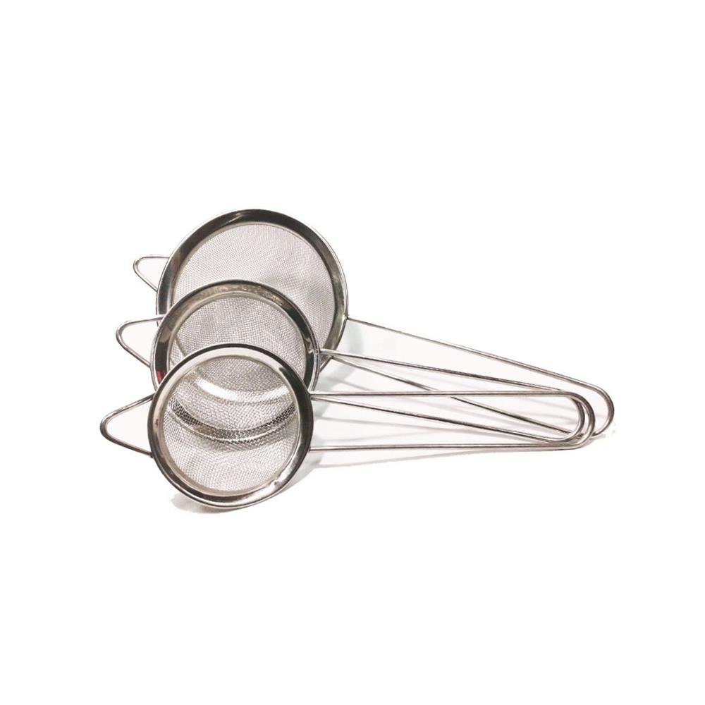 Kit Peneira Com 3 Peças Aço Inox Em Casa Tem