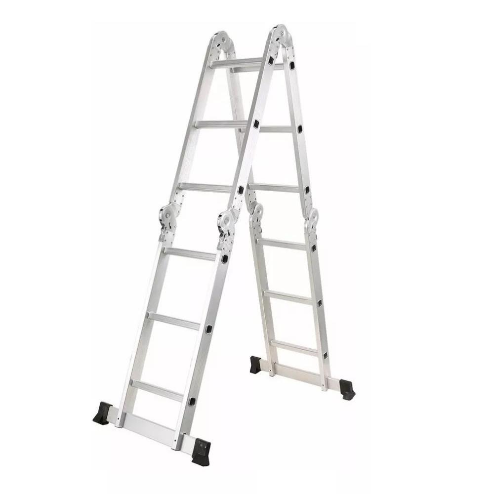 Escada Articulada Multifuncional 4x3 Aluminio Fortt 12 Degraus 3.34m - EAM4X3
