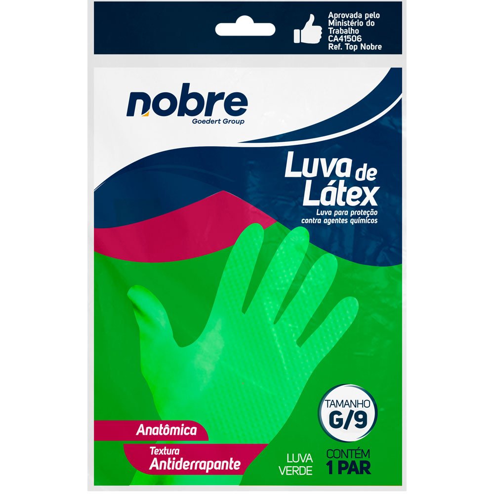 Luva De Borracha Latex SL 01 Grande Verde Nobre