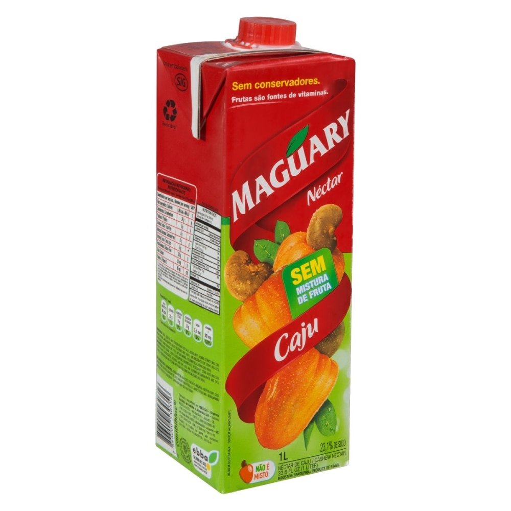 Suco Maguary Néctar Caju 1 Litro - Embalagem 12 Unidades
