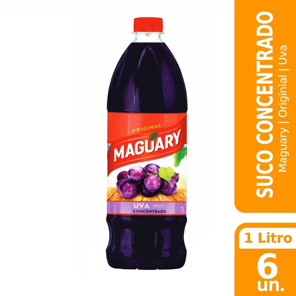 Suco Maguary Concentrado Maracuja Pet 1 Litro - Embalagem 6 Unidades