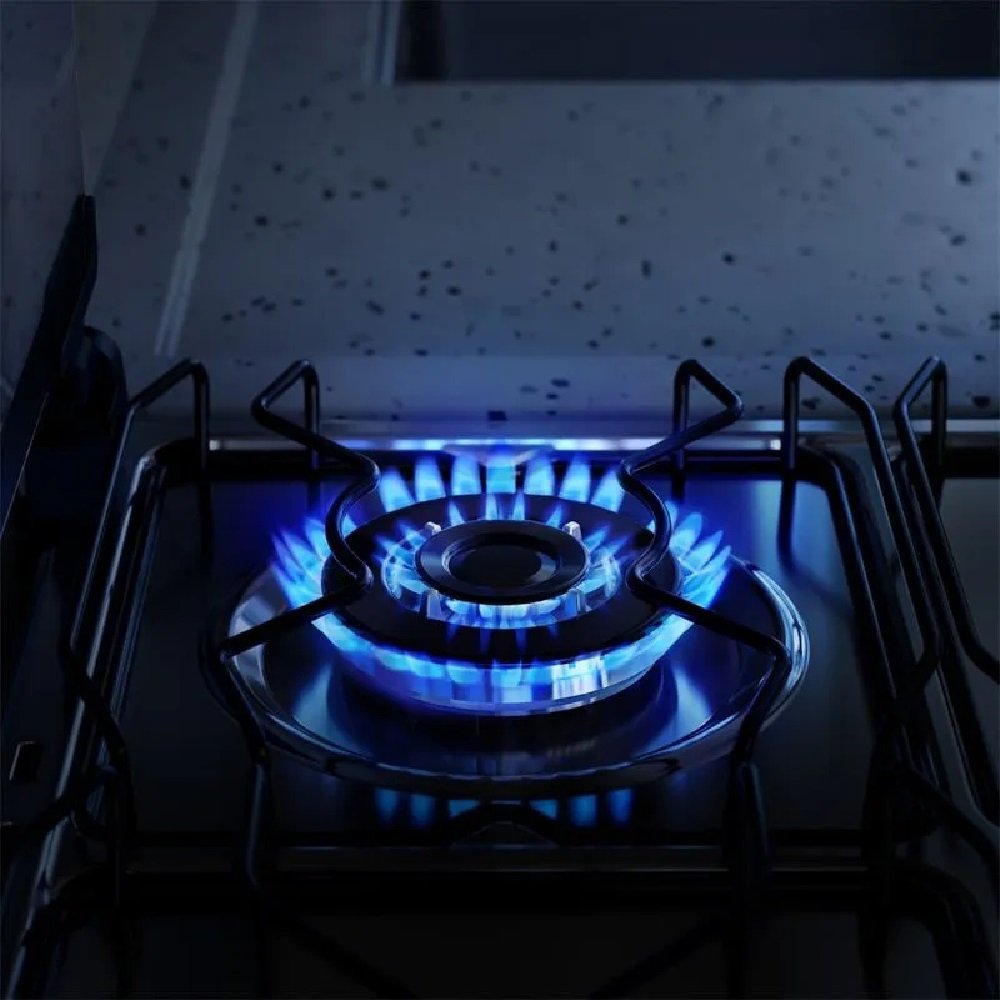 Fogão Electrolux 5 Bocas Experience Com Mesa De Vidro PerfectCook e VaporBake Preto FE5GP - Bivolt