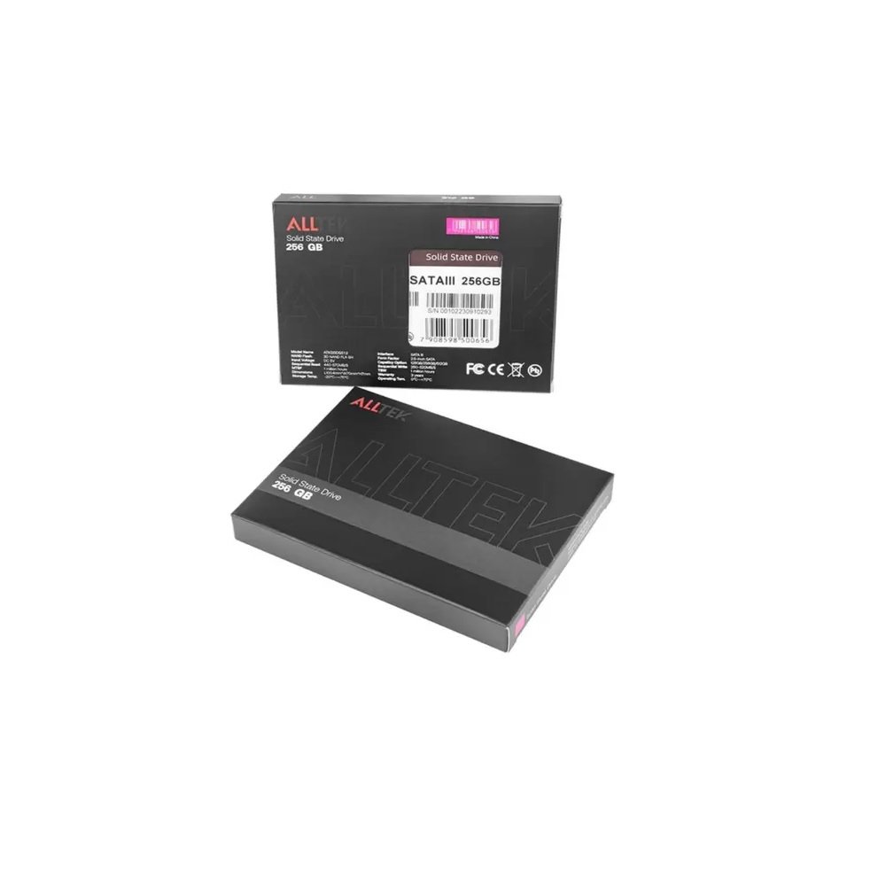 SSD Alltek 256GB 2.5 SATA III Leitura 570 Mbs Gravação 520 Mbs