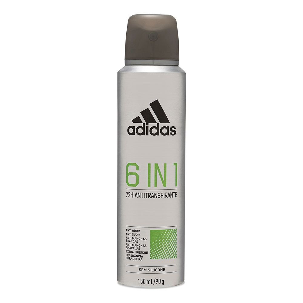 Desodorante Adidas Aerossol Masculino Antitranspirante 6 em 1 - 150ml