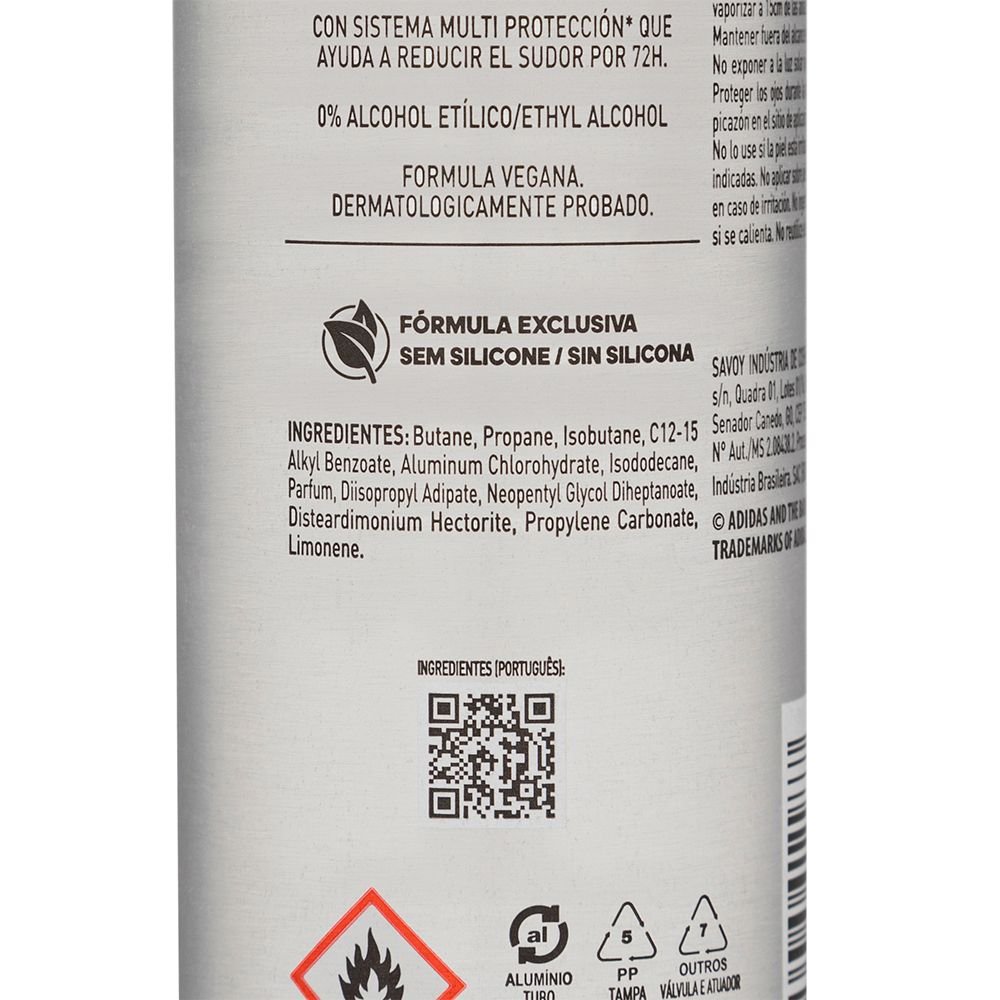 Desodorante Adidas Aerossol Masculino 6 em 1 - 150ml