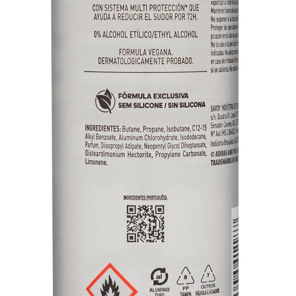 Desodorante Adidas Aerossol Masculino 6 em 1 - 150ml