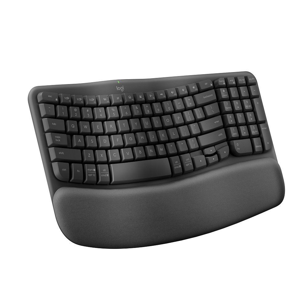 Teclado Sem Fio Multi-Dispositivo Wave Keys Grafite Layout Americano, 920-012281, Logitech