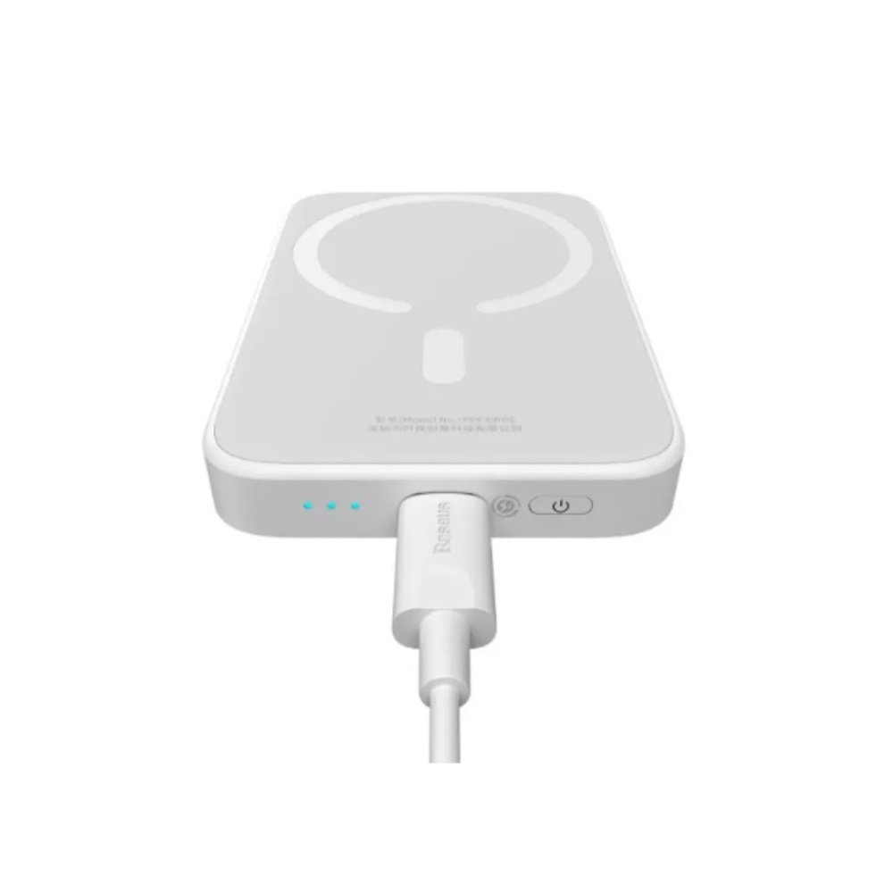Carregador Magnetico 6000mah, 20w, Ppcxw06, Branco, Baseus